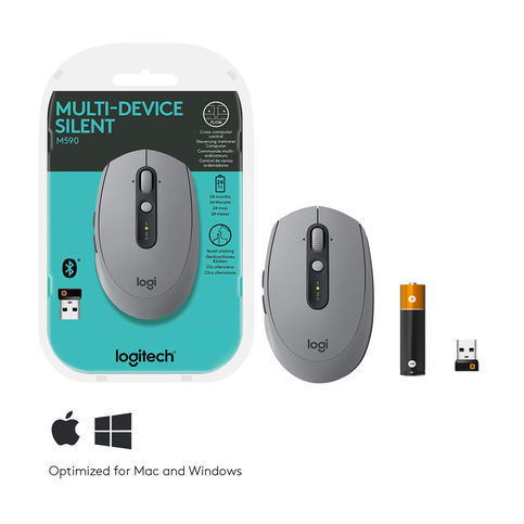 Logitech M590 Multi-Device Silinebilir Kablosuz Mouse Gri (910-005198) - 4