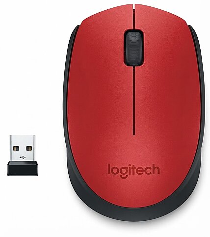 LOGİTECH M171 KABLOSUZ MOUSE KIRMIZI (910-004641) - 1