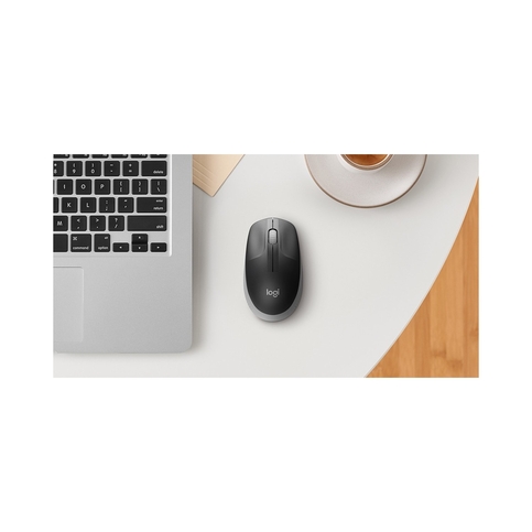 Logitech M190 Büyük Boy Kablosuz Mouse Siyah-Gri (910-005905) - 2