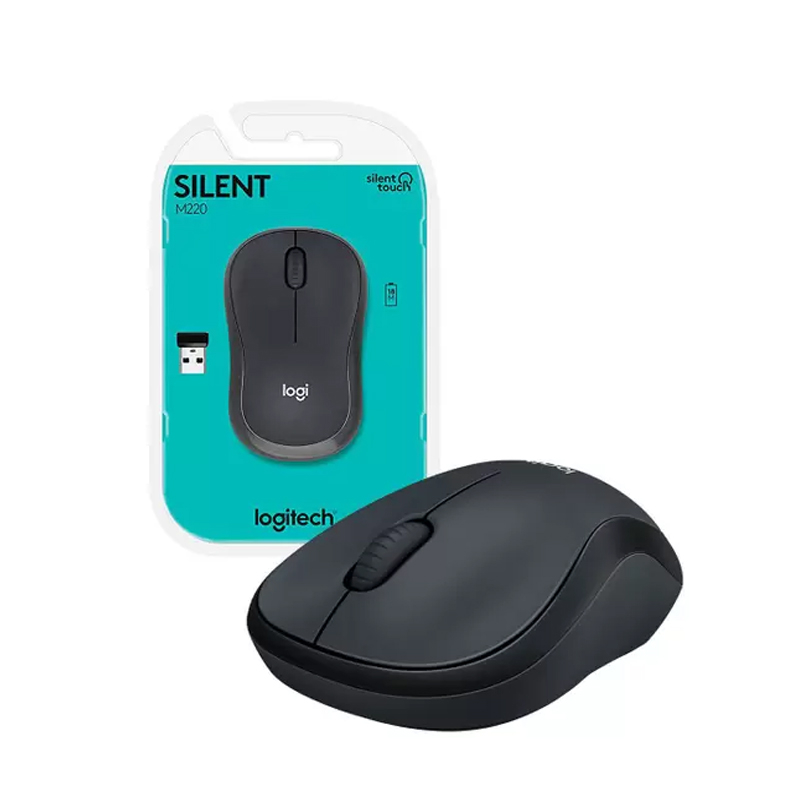 LOGİTECH M220 SİLENT KABLOSUZ MOUSE KOYU GRİ (910-004897)