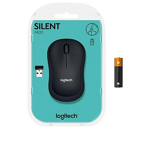 LOGİTECH M220 SİLENT KABLOSUZ MOUSE SİYAH (910-004878) - 1