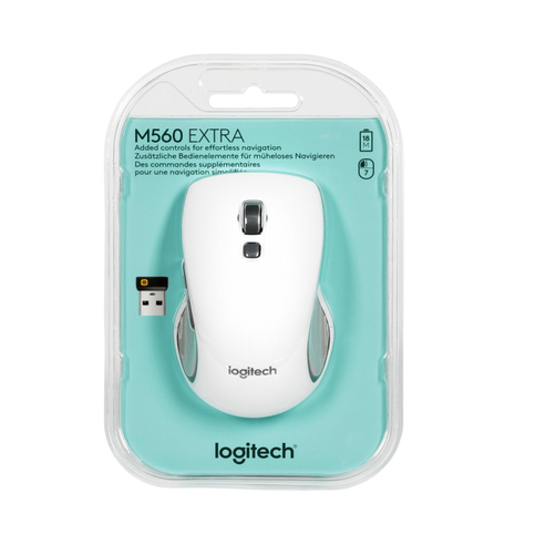 Logitech M560 Kablosuz Mouse Beyaz (910-003913) - 2