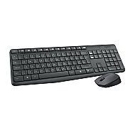 LOGİTECH MK235 KABLOSUZ KLAVYE MOUSE Q USB SİYAH (920-007925) - LOGİTECH
