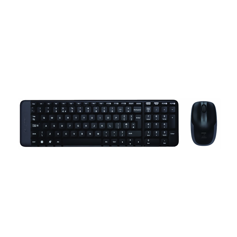 LOGİTECH MK220 KABLOSUZ KLAVYE MOUSE Q USB SİYAH (920-003163)