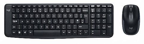 LOGİTECH MK220 KABLOSUZ KLAVYE MOUSE Q USB SİYAH (920-003163) - 1