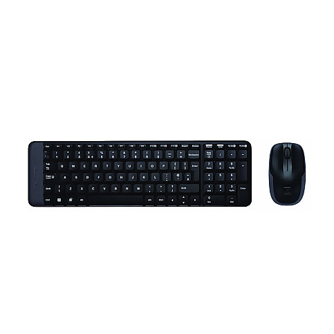 LOGİTECH MK220 KABLOSUZ KLAVYE MOUSE Q USB SİYAH (920-003163) - 1