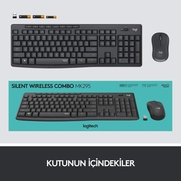 Logitech Mk295 Kablosuz Klavye Mouse Tr Usb Siyah (920-009804) - 4
