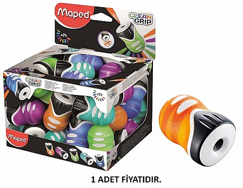 MAPED 014111 CLEAN GRİP HAZNELİ KALEMTRAŞ - 1