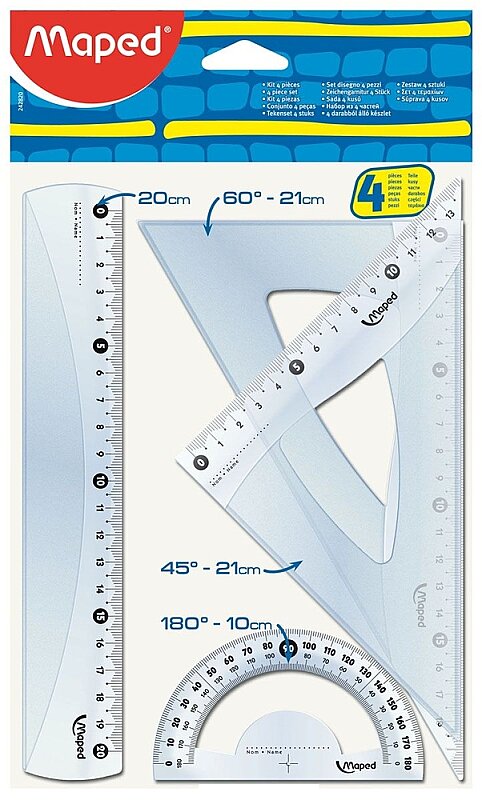 MAPED 242820 START MEDİUM CETVEL SETİ 20cm 4LÜ