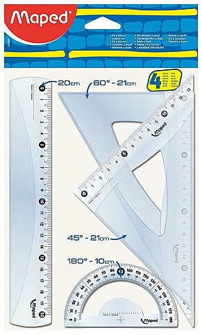 MAPED 242820 START MEDİUM CETVEL SETİ 20cm 4LÜ - 1