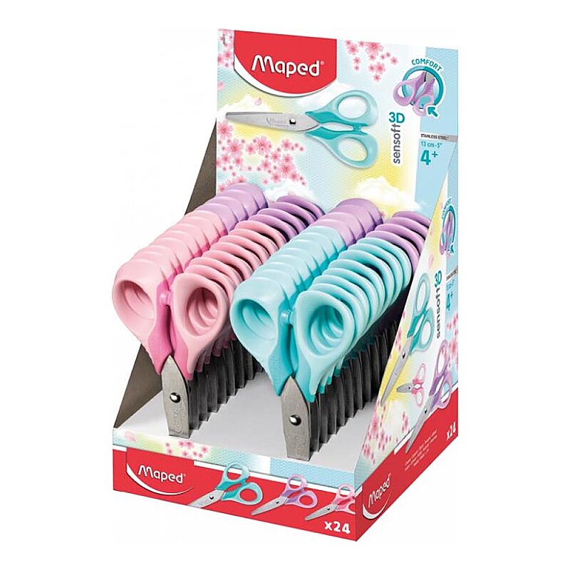 MAPED 484211 SENSOFT FLUO PASTEL RENKLİ MAKAS 13cm