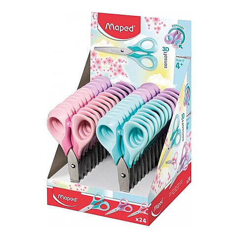 MAPED 484211 SENSOFT FLUO PASTEL RENKLİ MAKAS 13cm - 1