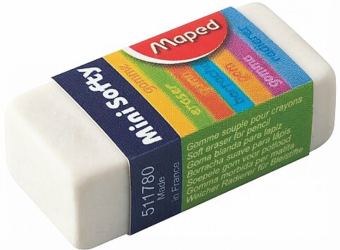 MAPED 511780 SOFTY MİNİ BEYAZ SİLGİ - 1