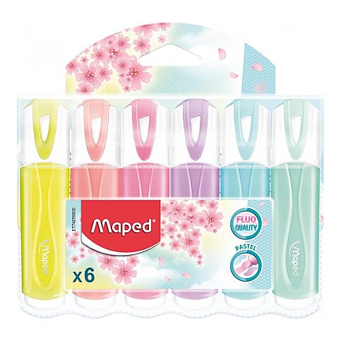 MAPED 742558 FLUO PEP'S MONO FOSFORLU KALEM PASTEL 6 RENK - 1