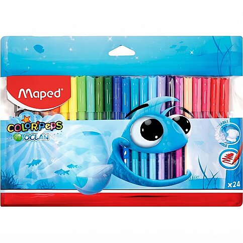 MAPED 845722 COLOR'PEPS OCEAN KEÇELİ KALEM 24 RENK - 1