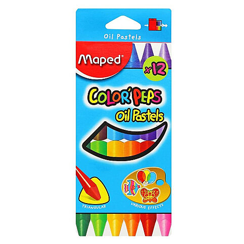 MAPED 864010 COLOR' PEPS YAĞLI PASTEL BOYA 12 RENK - 1