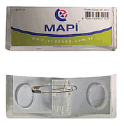 Mapi Dikdörtgen İsimlik 74X25Mm Şeffaf 5Li (5010112) - Mapi