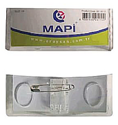 Mapi Dikdörtgen İsimlik 74X28Mm Şeffaf 5Li (5010113) - Mapi