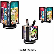 MAPİ DÖNERLİ AFİŞ TAŞIYICI 80x120mm 3 YÖN SİYAH (5340254) - MAPİ