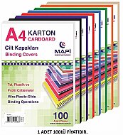 MAPİ KARTON CİLT KAPAĞI A4 YEŞİL 100LÜ (2044205) - MAPİ