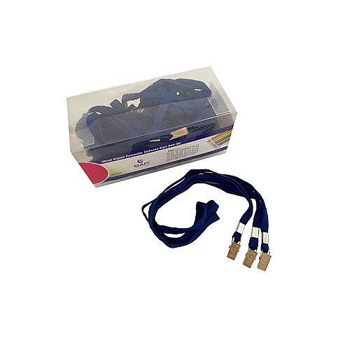 MAPİ METAL KLİPSLİ KART ASKI İPİ LACİVERT 50Lİ (9102652) - 1