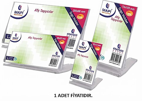 MAPİ L TİPİ AYARLANABİLİR DİK AFİŞ TAŞIYICI 74x105 (5340560) - 1