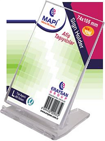 MAPİ L TİPİ AYARLANABİLİR DİK AFİŞ TAŞIYICI 74x105 (5340560) - 1