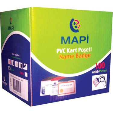Mapi Oval Şeritli Kart Poşeti Siyah 100lü (9101005) - 2