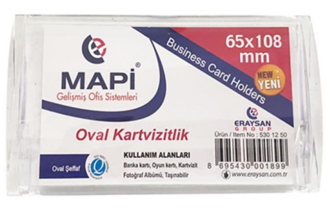 Mapi Oval Kartvizitlik 65x108 Şeffaf (5301250) - 1