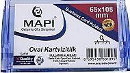 MAPİ OVAL KARTVİZİTLİK 65x108 ŞEFFAF LACİVERT (5301202) - MAPİ