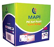 MAPİ OVAL ŞERİTLİ KART POŞETİ KIRMIZI 100LÜ (9101003) - MAPİ