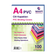 Mapi Pvc Cilt Kapağı A4 160Mic Mavi 100Lü - MAPİ
