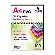 MAPİ PVC CİLT KAPAĞI A4 160mic SİYAH 100LÜ (2040201) - MAPİ