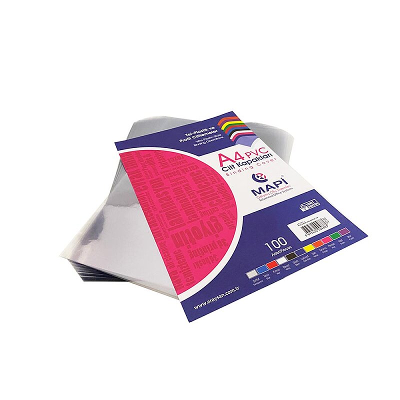 MAPİ PVC CİLT KAPAĞI A4 160mic ŞEFFAF 100LÜ (2040250)