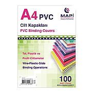 MAPİ PVC CİLT KAPAĞI A4 350mic SİYAH-BEYAZ 100LÜ (2040261)