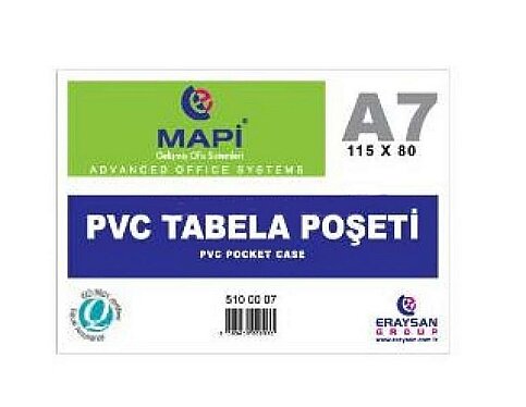 MAPİ PVC TABELA POŞETİ AFİŞ MUHAFAZA KABI A7 ŞEFFAF (5100007) - 1