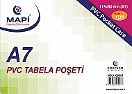 MAPİ PVC TABELA POŞETİ AFİŞ MUHAFAZA KABI A7 ŞEFFAF (5100007) - MAPİ