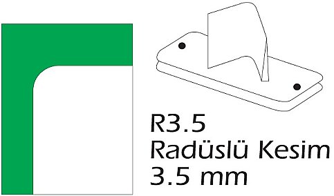 MAPİ R3.5 RADÜSLÜ KESEN BIÇAK 3.5mm (9151210) - 1