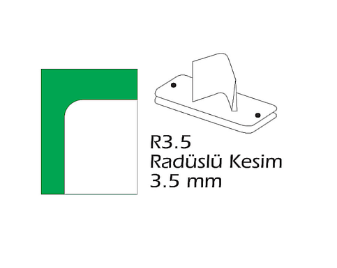 MAPİ R3 RADÜSLÜ KESEN BIÇAK 3.5mm (9151210) - 1