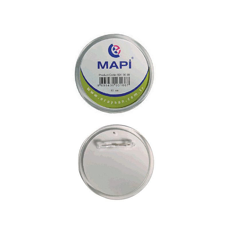 MAPİ YUVARLAK İSİMLİK 45mm ŞEFFAF 5Lİ (5010136)