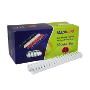 Mapibind Plastik Spiral 25Mm Beyaz 50Li - MAPİBİND