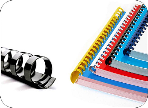 MAPİBİND PLASTİK SPİRAL 6mm KIRMIZI 100LÜ (2010603) - 1