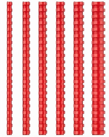 MAPİBİND PLASTİK SPİRAL 8mm KIRMIZI 100LÜ (2010803) - 1