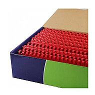 MAPİBİND PLASTİK SPİRAL 8mm KIRMIZI 100LÜ (2010803) - MAPİBİND