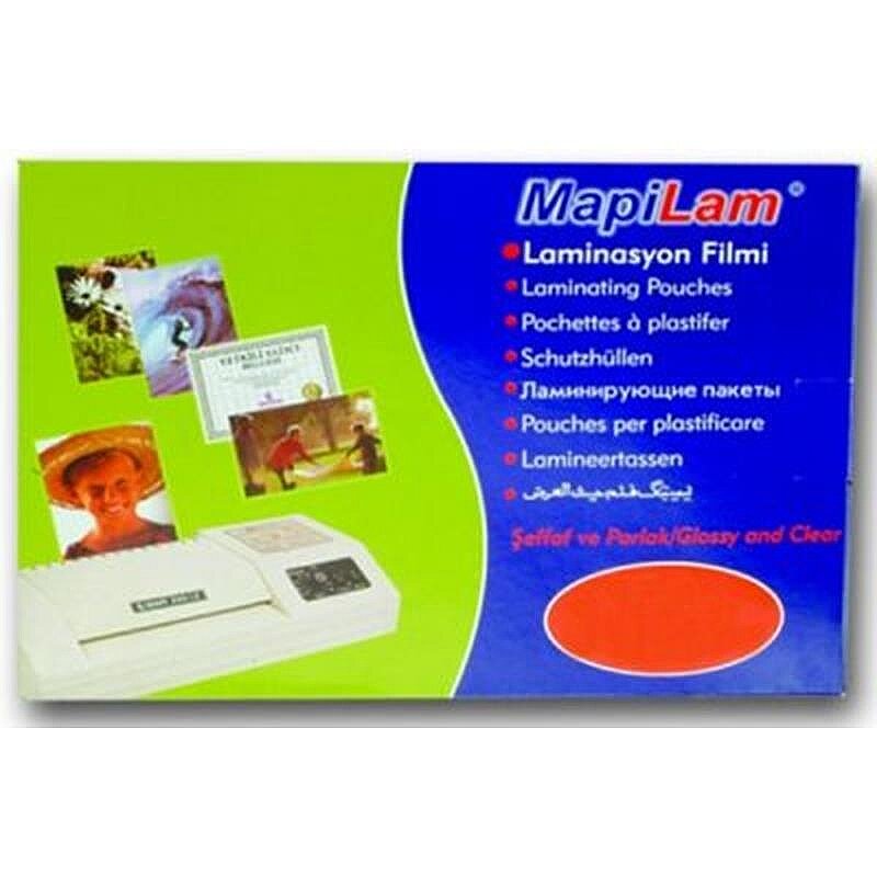 MAPİLAM LAMİNASYON FİLMİ 54x86 125mic 100LÜ (1021216)