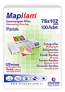 MAPİLAM LAMİNASYON FİLMİ 78x102 125mic 100LÜ (1021210)