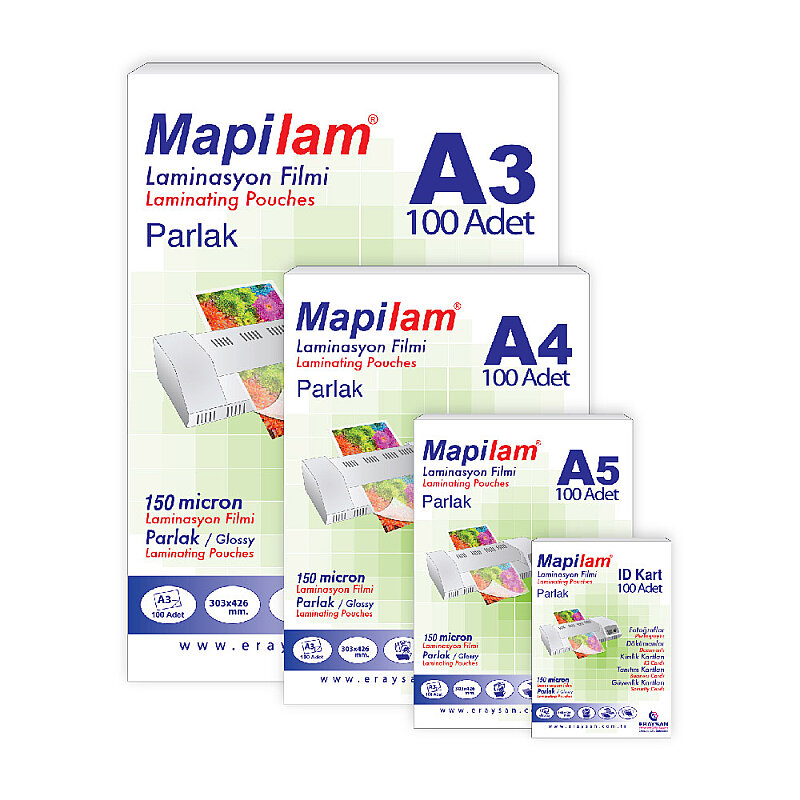 MAPİLAM LAMİNASYON FİLMİ 78x102 150mic 100LÜ (1021510)
