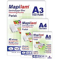 MAPİLAM LAMİNASYON FİLMİ A4 125mic 100LÜ (1021204) - MAPİLAM