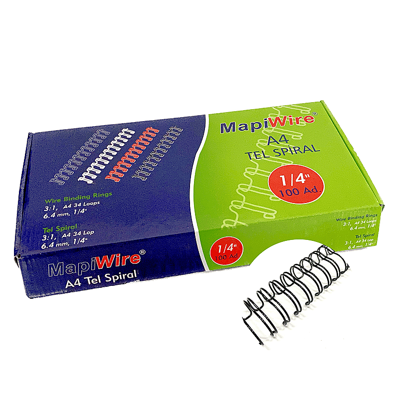 MAPİWİRE TEL SPİRAL 1/4 4.8mm SİYAH 100LÜ (2100201)