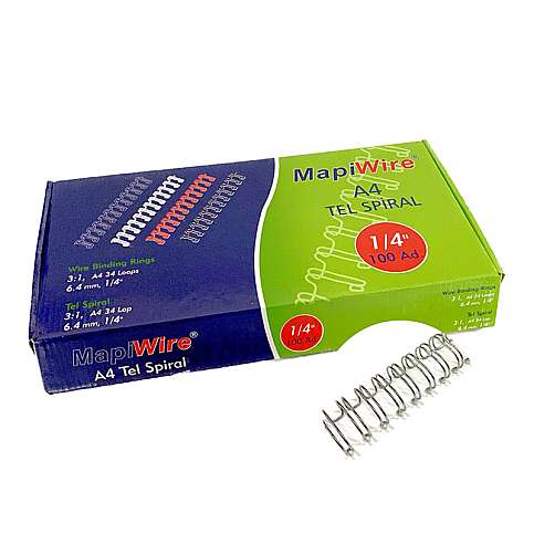 MAPİWİRE TEL SPİRAL 1/4 6.35mm TRANSPARAN 100LÜ (2100230) - 1